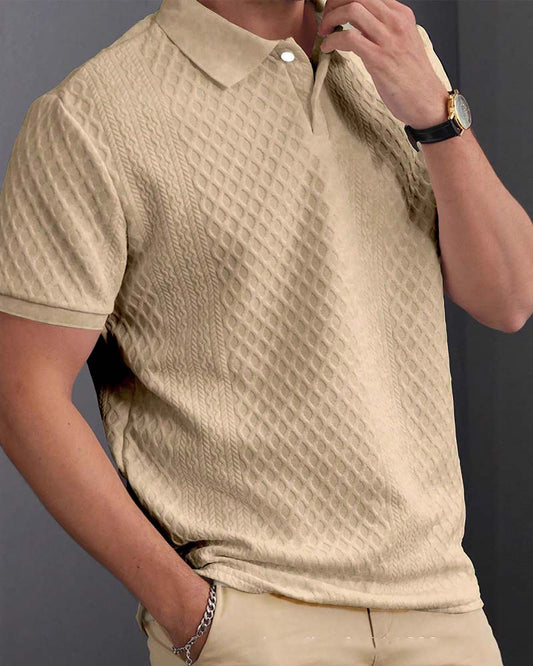 Turn-Down Collar Men's Polo Shirt