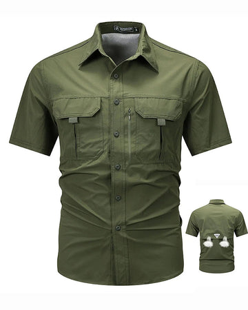 Short-Sleeved Retro Work Shirt